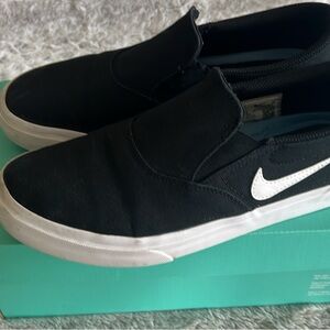 Nike Black and White Loafers